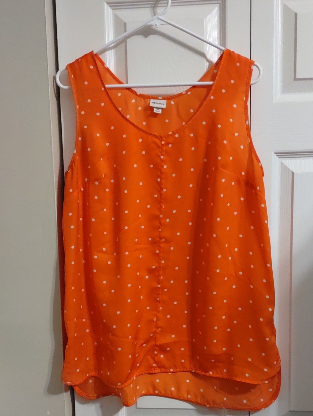 Merona Orange Polka Dot Sleeveless Camisole